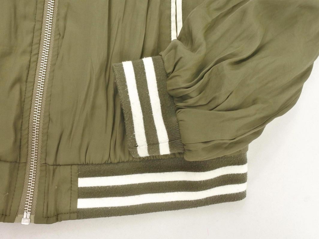 SPIRALGIRL スパイラルガール バック 刺 ブルゾン ジャケット sizeF/カーキ ◇■ ☆ fjb5 レディース_画像2