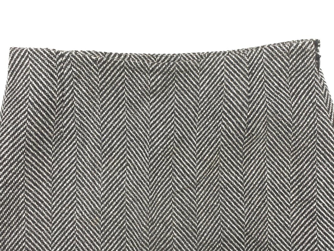 UNTITLED Untitled шерсть 100% длинная юбка size2/ белый x чёрный *# * fjb5 женский