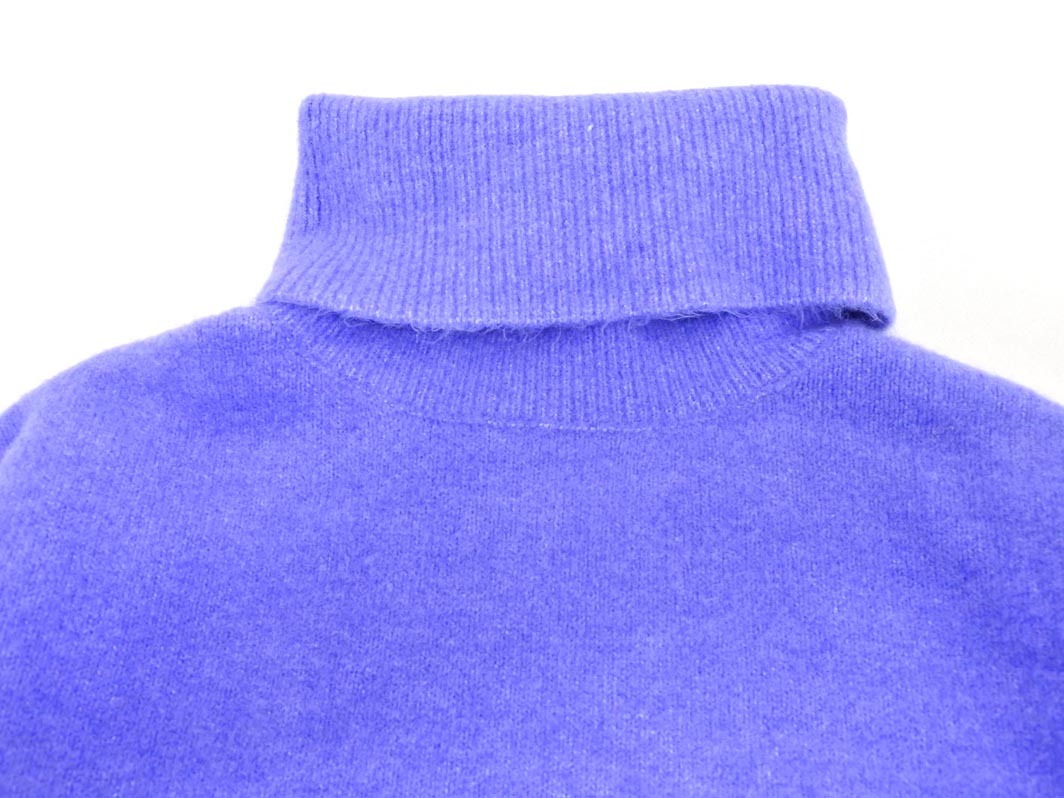 ZARA ザラ オーバーサイズ タートルネック ニット セーター sizeL/青 ◇■ ☆ fjb4 レディース_画像3