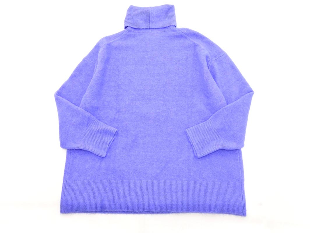 ZARA ザラ オーバーサイズ タートルネック ニット セーター sizeL/青 ◇■ ☆ fjb4 レディース_画像5
