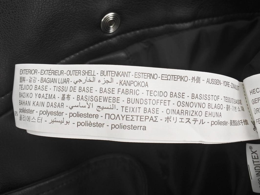 ZARA ザラ キッズ フェイクレザー ライダース ジャケット size8(128cm)/黒 ◇■ ☆ fjb7 女の子_画像6