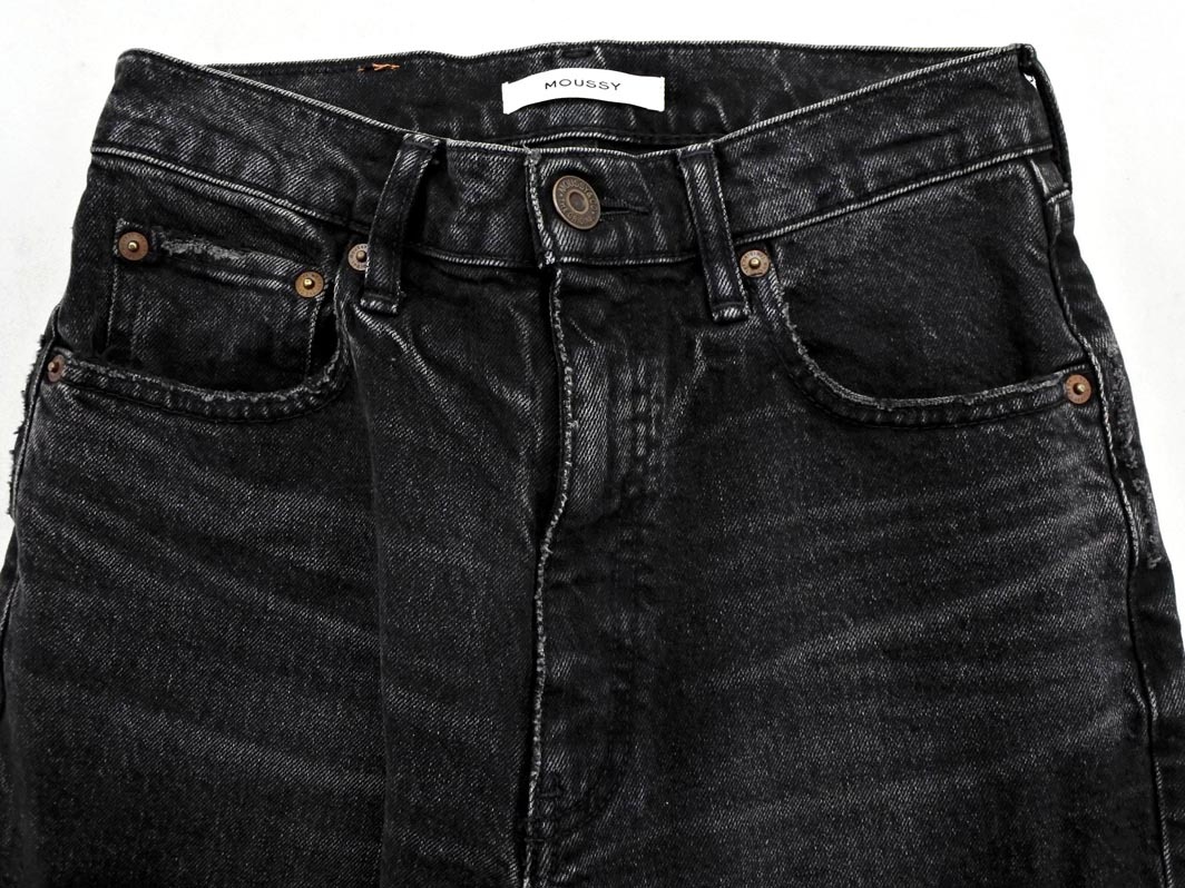 MOUSSY マウジー デニムパンツ size25/黒 ■■ ☆ fjb6 レディース