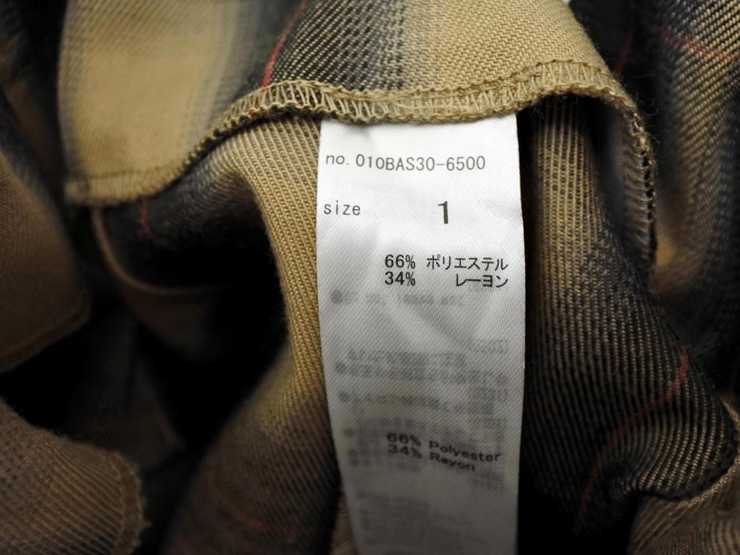MOUSSY マウジー チェック ワイド パンツ size1/ベージュ ■■ ☆ fjb6 レディース_画像5