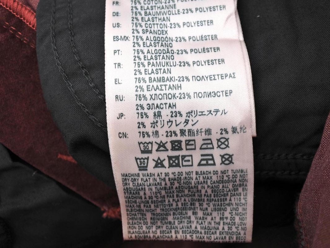 DIESEL ディーゼル D JEVEL SLIM LOW WAIST ベロア パンツ size27/ボルドー ◇■ ☆ fjb7 レディース_画像8