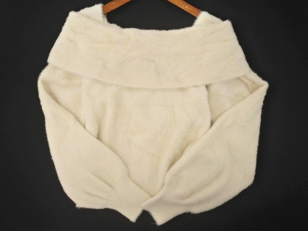 INGNI イング シャギー オフショルダー ニット セーター sizeM/アイボリー ◇■ ☆ fjb7 レディース_画像5