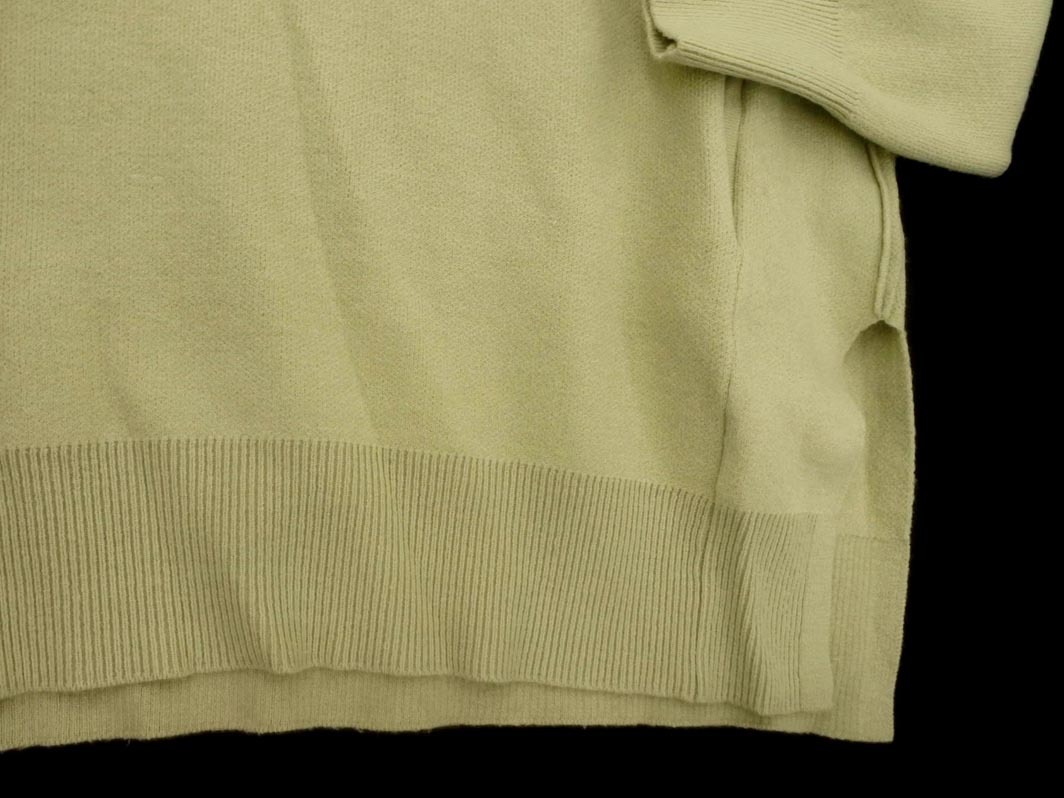 mystic ミスティック フーテッド ニット セーター sizeF/黄緑 ◇■ ☆ fjb7 レディース_画像4