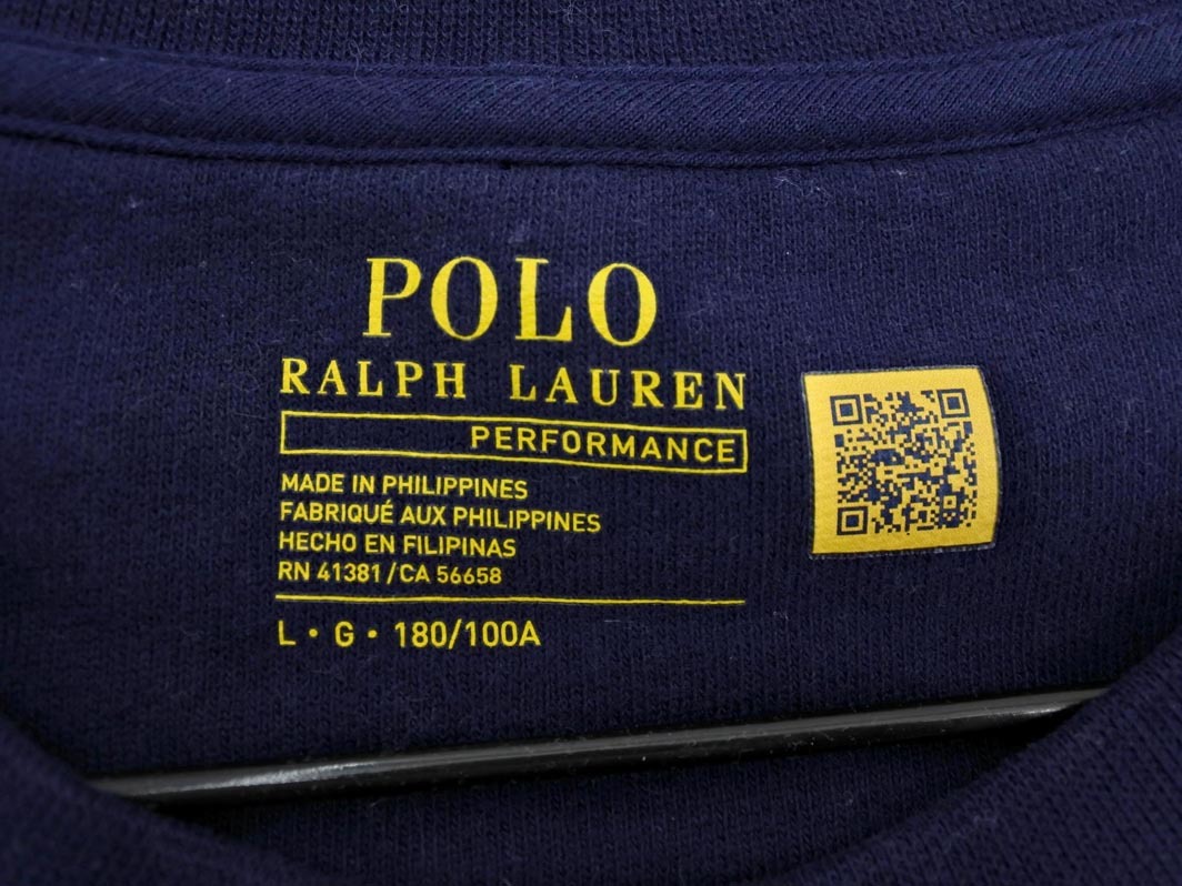 POLO RALPH LAUREN ポロ ラルフローレン ポロベア ゴルファー スウェット sizeL/紺 ◇■◎ ☆ fjb6 メンズ