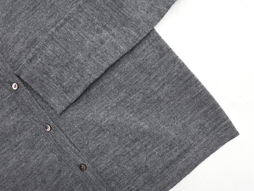 ネコポスOK BALLSEY ボールジー トゥモローランド ウール100% クルーネック ニット カーディガン size38/グレー ◇■ ☆ fjb6 レディース_画像2