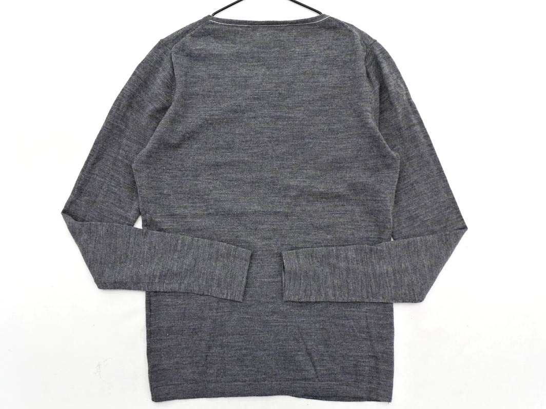 ネコポスOK BALLSEY ボールジー トゥモローランド ウール100% クルーネック ニット カーディガン size38/グレー ◇■ ☆ fjb6 レディース_画像5