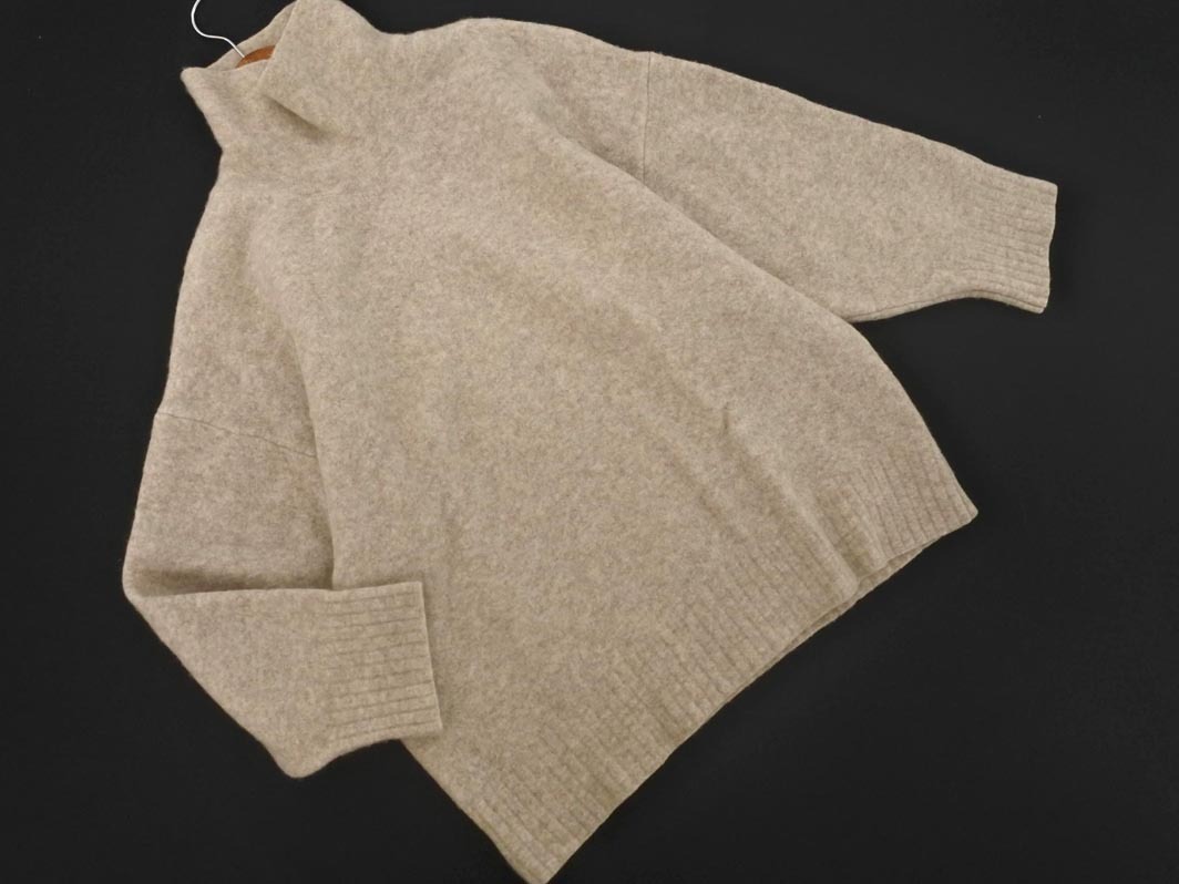 ZARA ザラ ウール混 タートルネック ニット セーター sizeXS S/ベージュ ◇■ ☆ fjb7 レディース_画像1