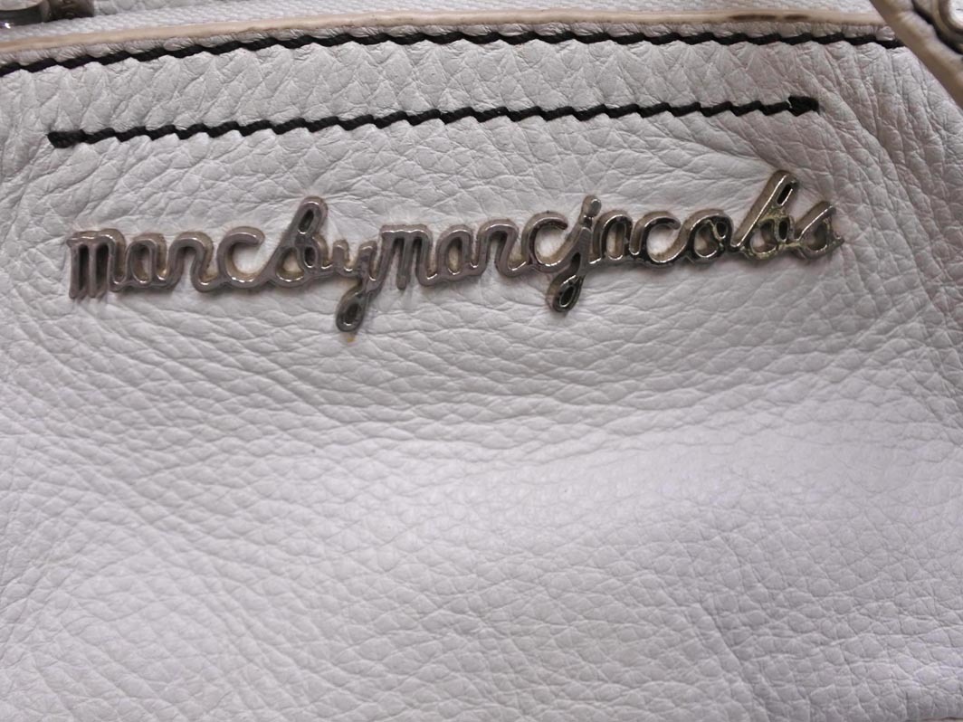MARC BY MARC JACOBS マークバイマークジェイコブス レザー ミニ ショルダー バッグ 白 ■■ ☆ fjb6 レディース_画像5