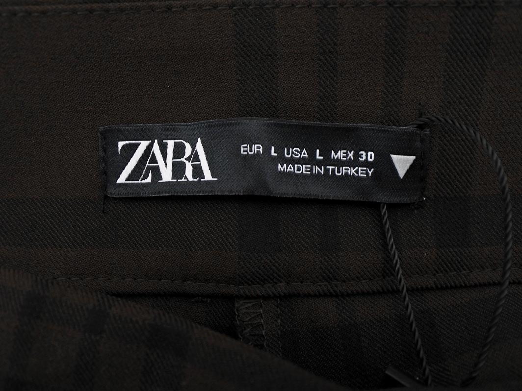 新品 ZARA ザラ チェック パンツ sizeL/茶 ◇■ ☆ fjb6 メンズ_画像6
