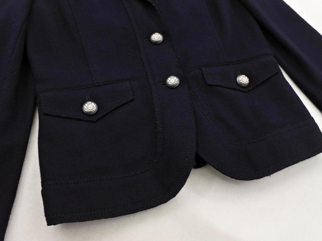 KUMIKYOKU 組曲 ウール100% テーラード ジャケット size3/紺 ◇■ ☆ fjc0 レディース_画像4