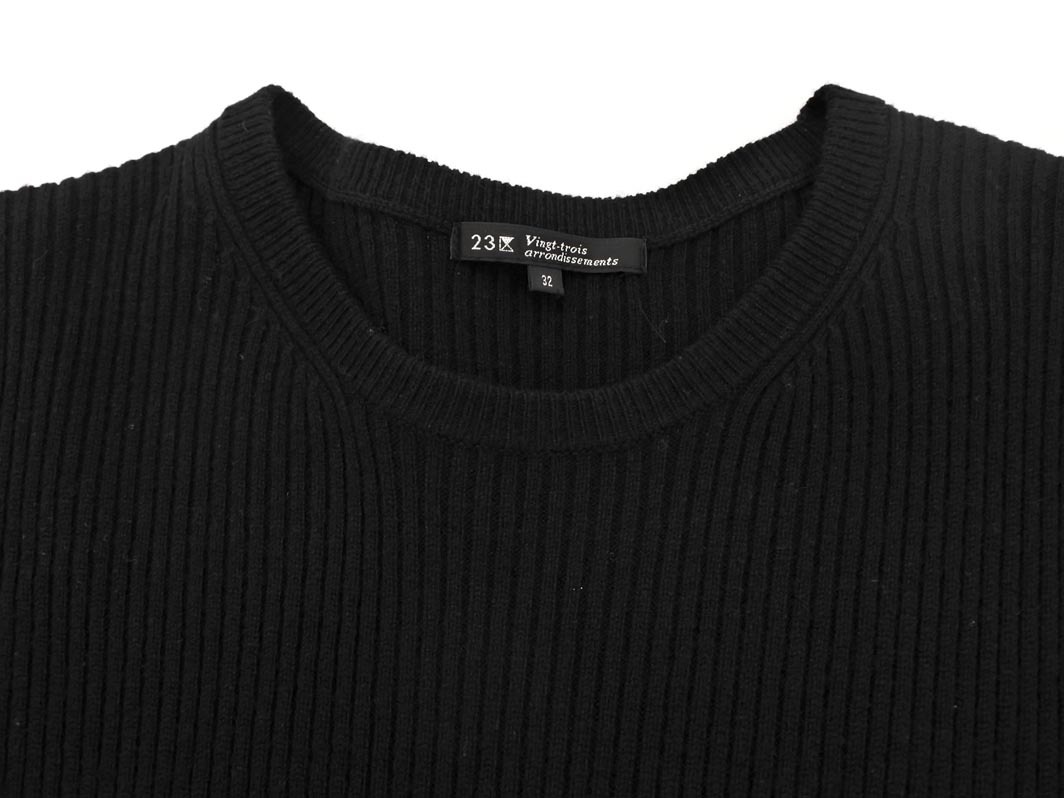 23 район шерсть . вязаный One-piece size32/ чёрный *# * fjc0 женский