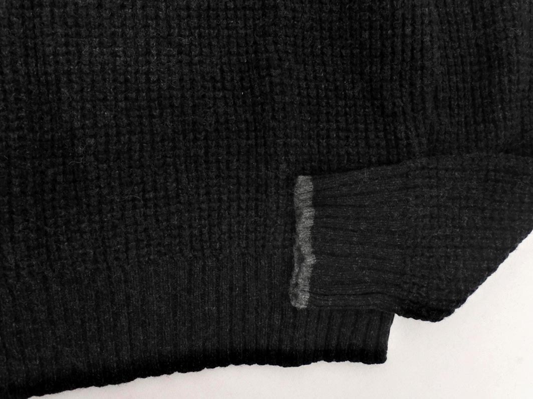 23区 HOMME ウール混 ハーフジップ ニット セーター size48/黒 ◇■ ☆ fjc0 メンズ_画像2