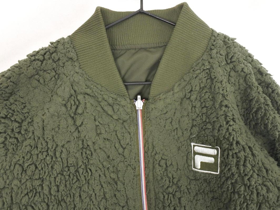FILA フィラ リバーシブル ブルゾン ジャケット sizeS/緑 ◇■ ☆ fjc0 レディース_画像9