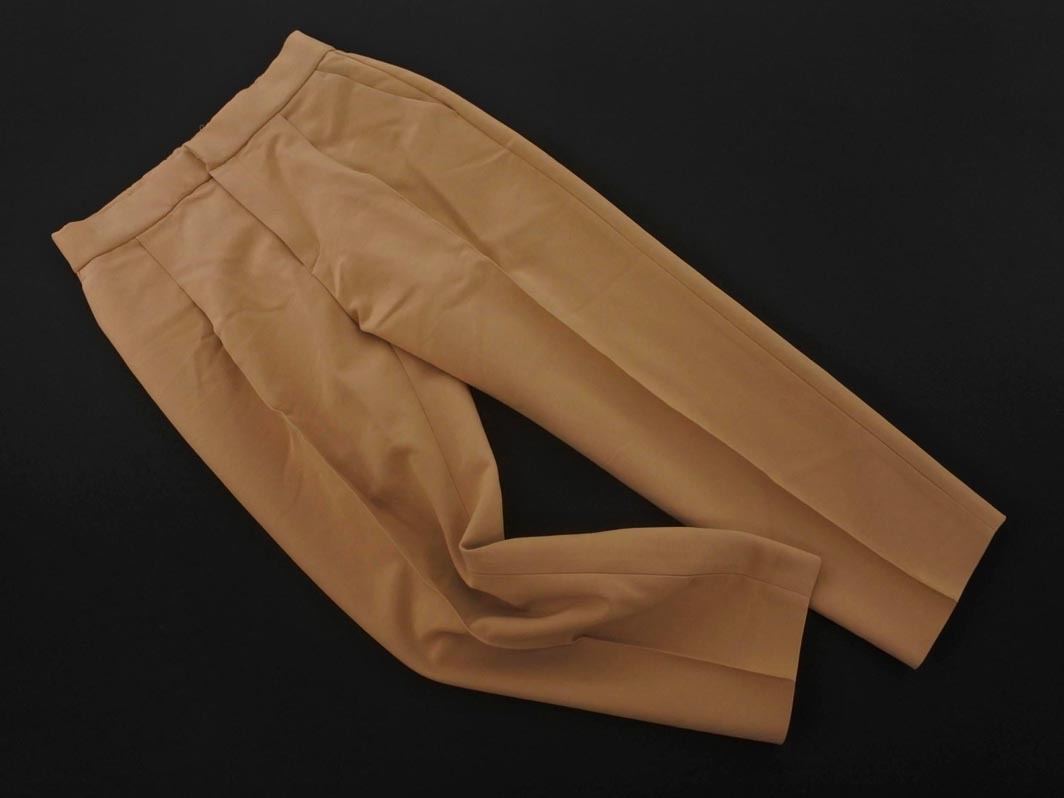 ネコポスOK KUMIKYOKU 組曲 クロップド パンツ sizeS2/キャメル ■■ ☆ fjc0 レディース_画像1