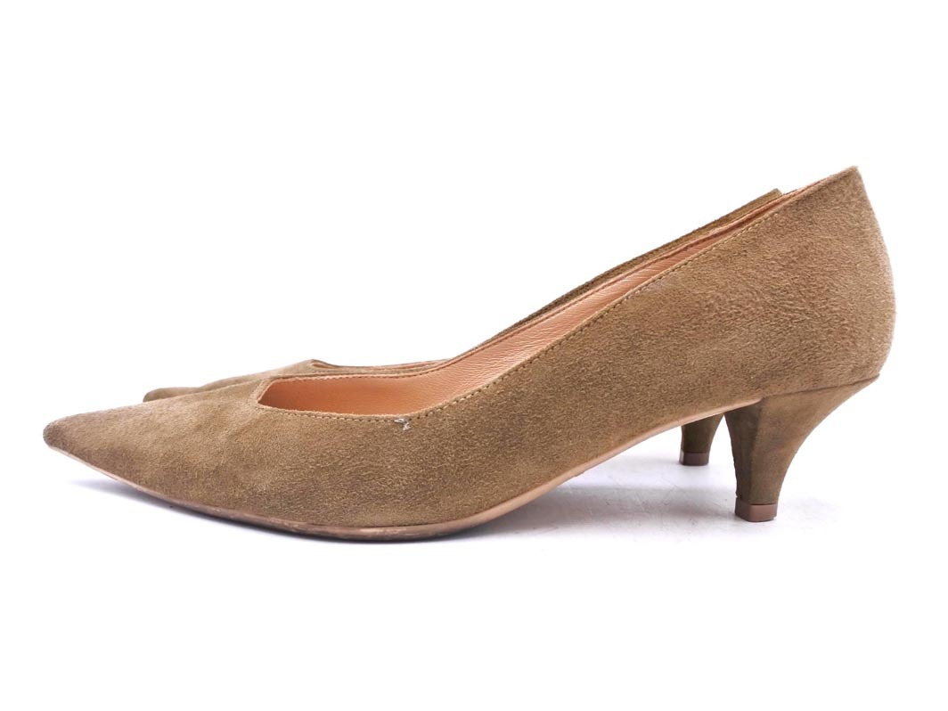 Sergio Rossi セルジオロッシ スウェード ポインテッドトゥ パンプス size35(23.0cm位)/カーキ ◇■ ☆ fjc1 レディース_画像2