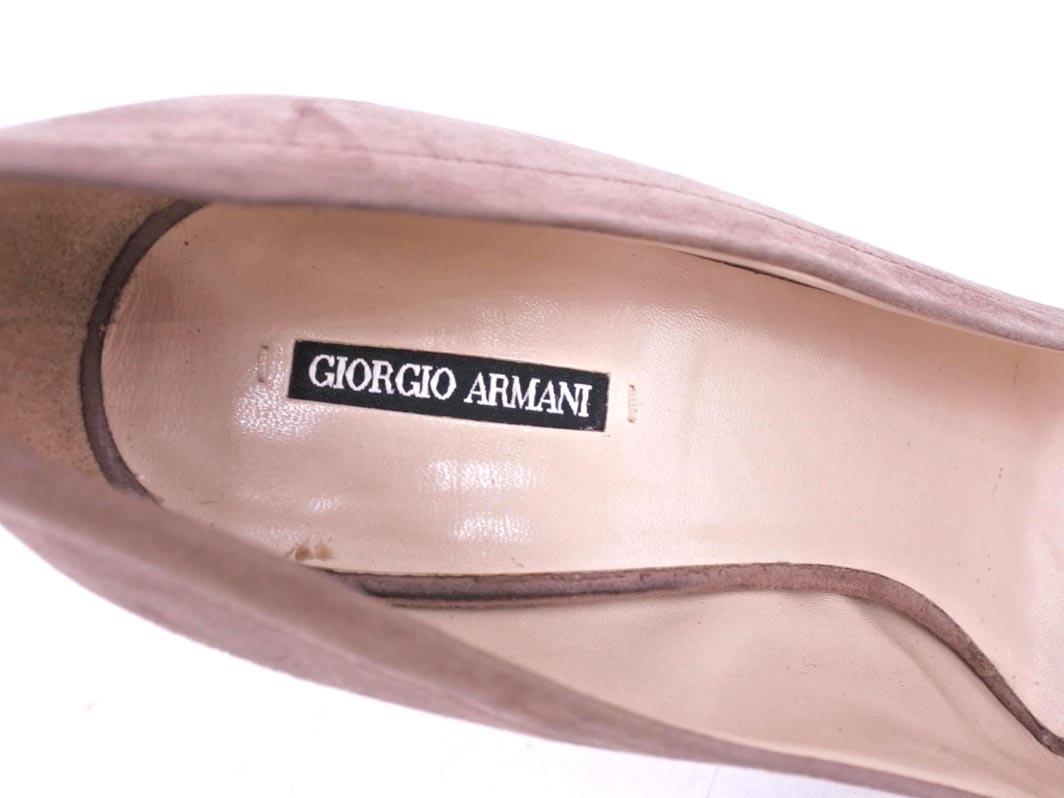 joru geo Armani натуральная кожа замша переключатель лента туфли-лодочки size35.5(21.5cm примерно )/ бежевый ## * fjc1 женский