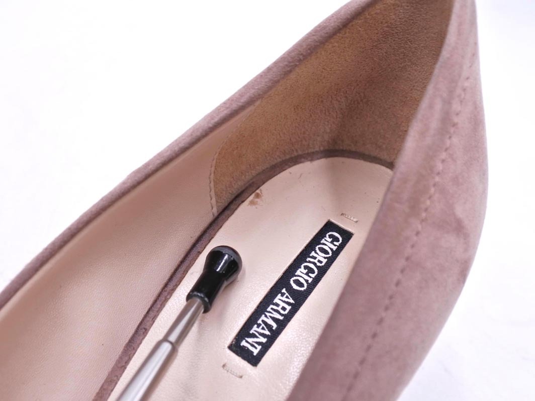 joru geo Armani натуральная кожа замша переключатель лента туфли-лодочки size35.5(21.5cm примерно )/ бежевый ## * fjc1 женский