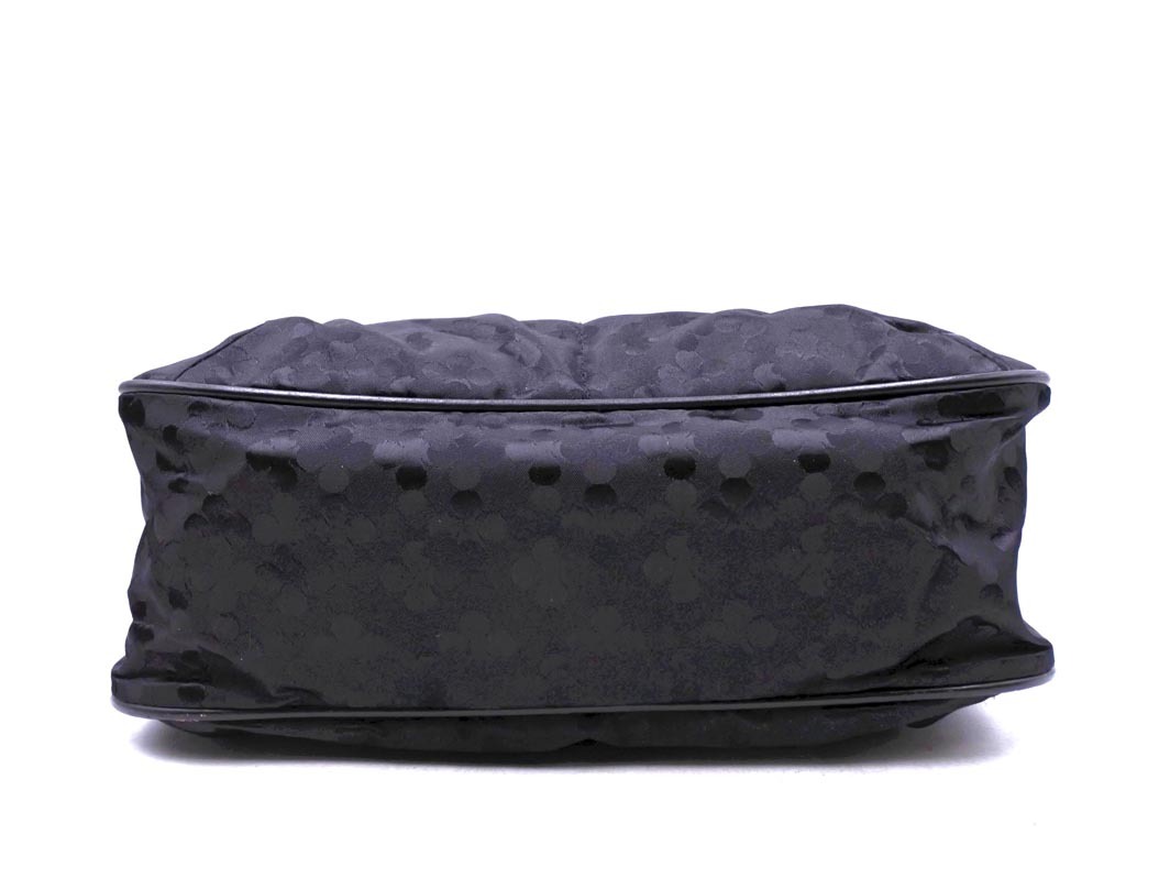 marie claire マリクレール 花柄 ショルダー バッグ 黒 ■■ ☆ fjc1 レディース_画像4