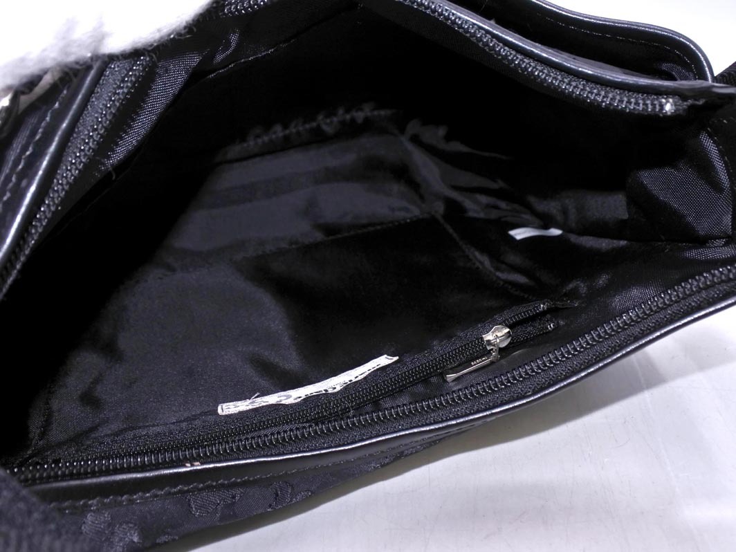 marie claire マリクレール 花柄 ショルダー バッグ 黒 ■■ ☆ fjc1 レディース_画像5