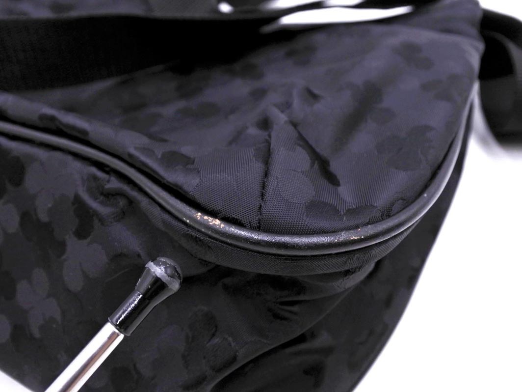 marie claire マリクレール 花柄 ショルダー バッグ 黒 ■■ ☆ fjc1 レディース_画像6