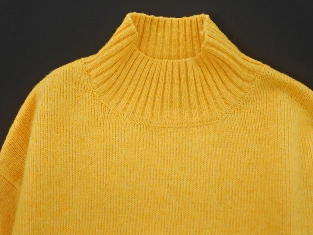 a day in the life アデイインザライフ ユナイテッドアローズ モックネック ニット セーター 黄 ◇■ ☆ fjc1 レディース_画像2