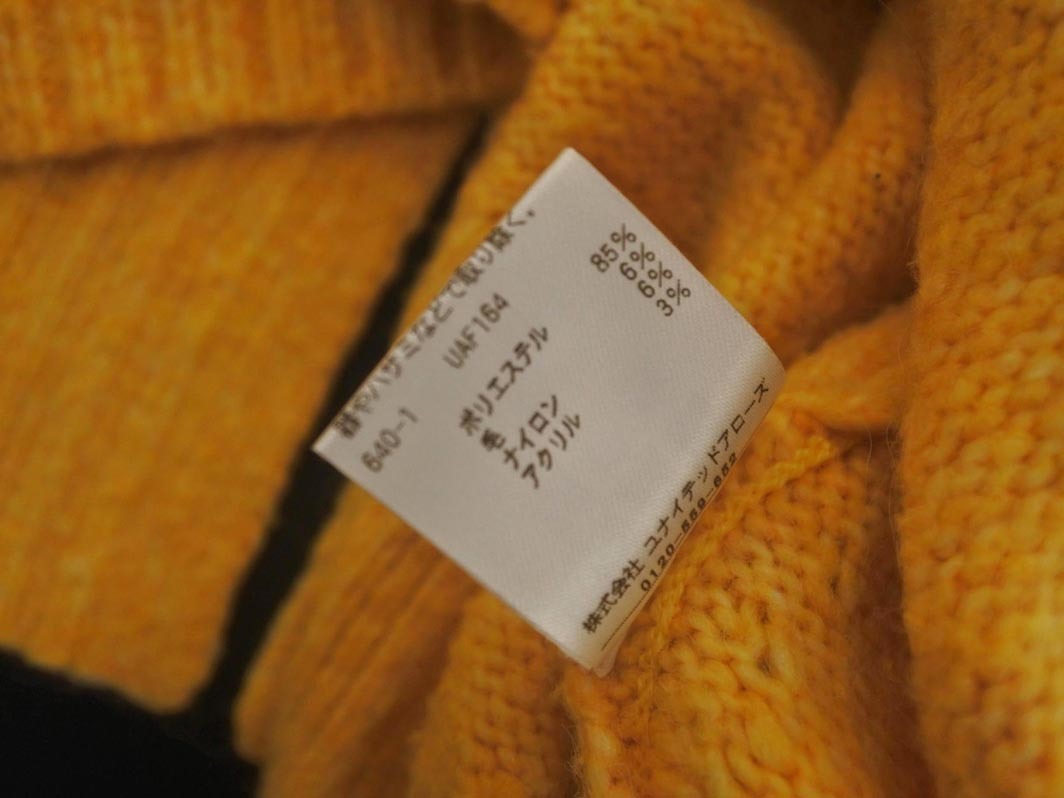 a day in the life アデイインザライフ ユナイテッドアローズ モックネック ニット セーター 黄 ◇■ ☆ fjc1 レディース_画像4