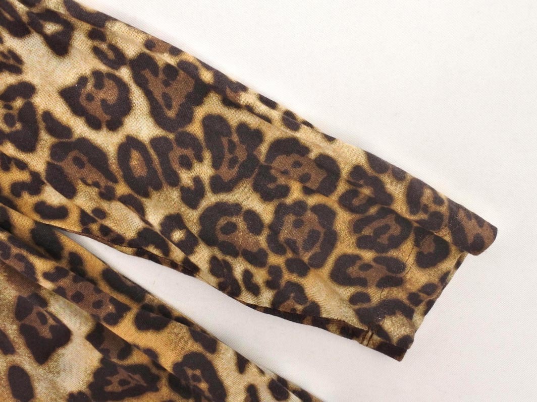 ネコポスOK EPOCA エポカ ヒョウ柄 フリル カットソー size40/ベージュ ◇■ ☆ fjc1 レディース_画像3