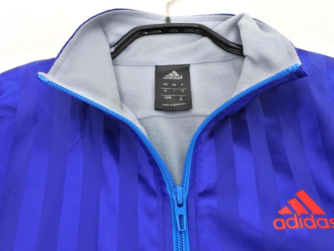 adidas アディダス 裏起毛 トラック ジャージ上下 セットアップ sizeM/青 ◇■ ☆ fjc2 メンズ_画像3