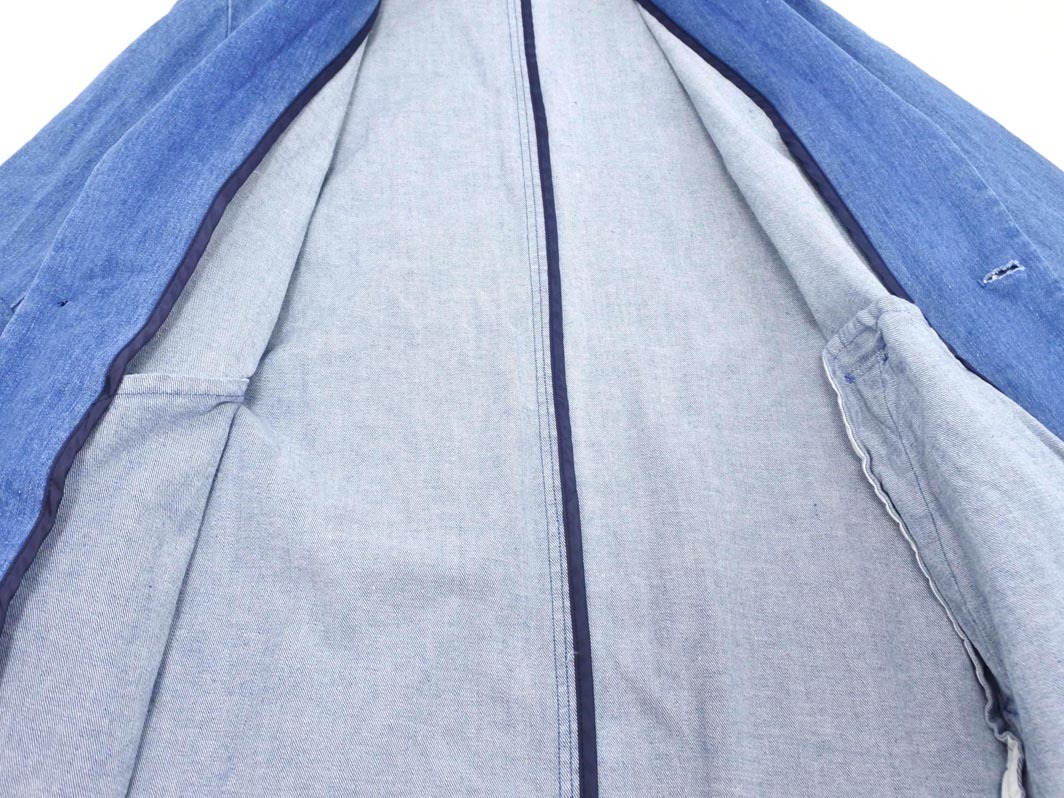 ABAHOUSE Abahouse Denim длинный жакет size46/ синий *# * fjc2 мужской 