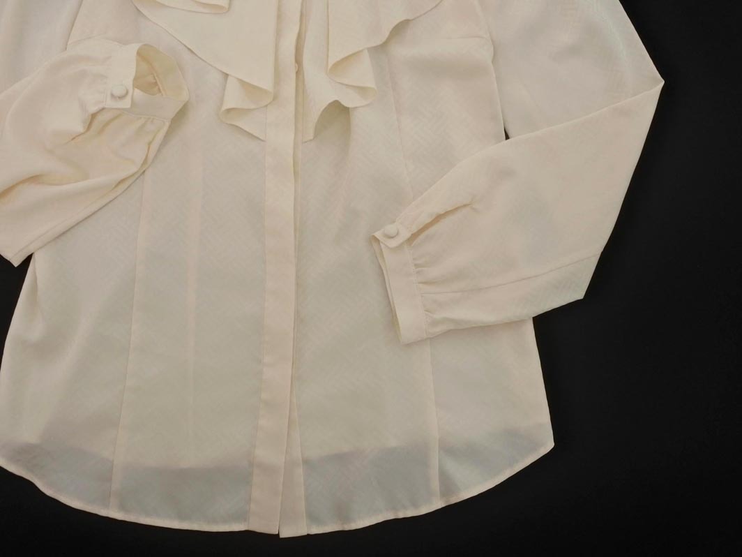 ネコポスOK PAUL STUART ポールスチュアート フリル ブラウス シャツ size6/ベージュ ◇■ ☆ fjc2 レディース_画像2