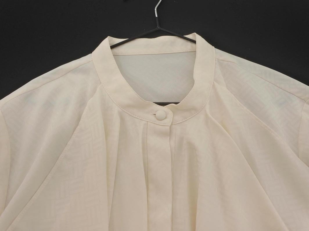 ネコポスOK PAUL STUART ポールスチュアート フリル ブラウス シャツ size6/ベージュ ◇■ ☆ fjc2 レディース_画像3