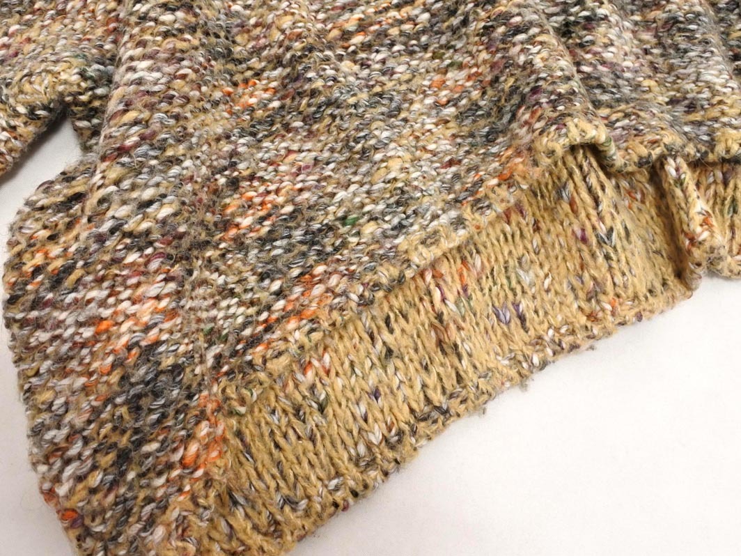 ZARA ザラ ウール混 ローゲージ ニット セーター sizeS/茶ｘ黒 ◇■ ☆ fjc2 レディース_画像4