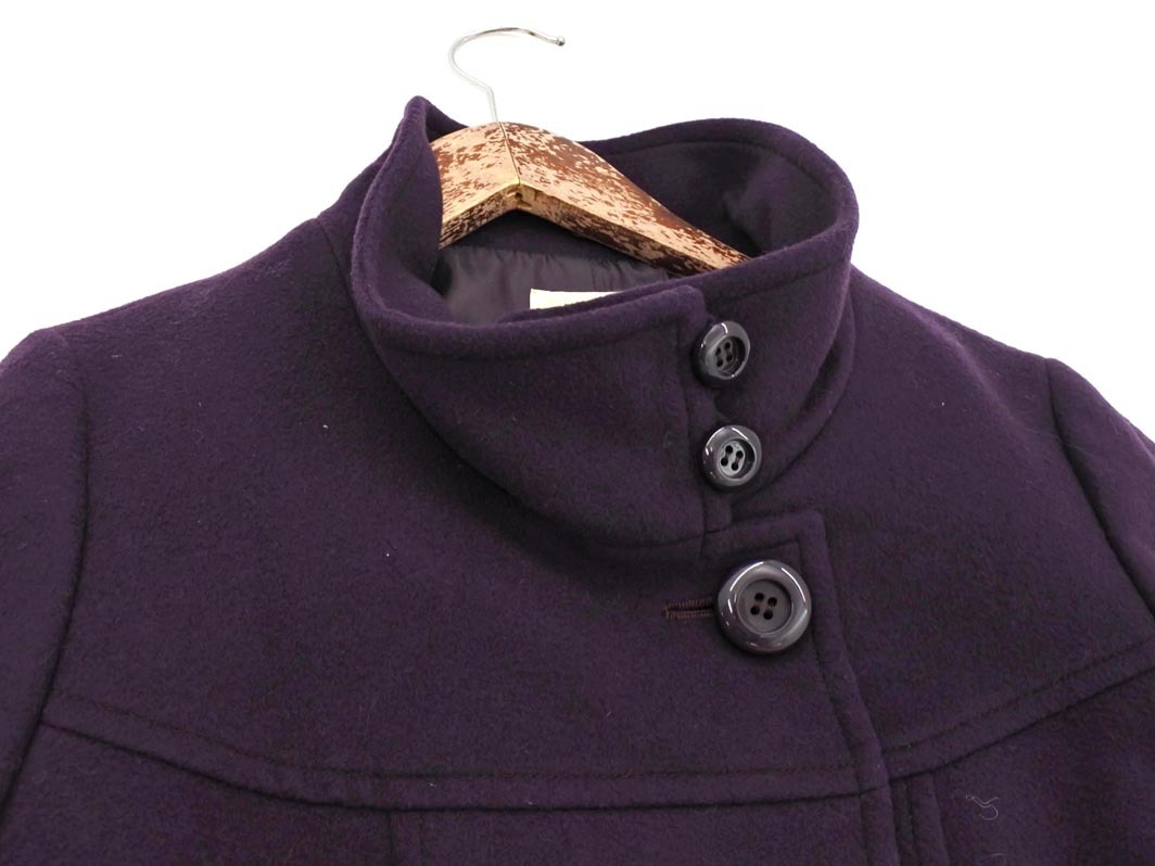 KUMIKYOKU 組曲 ウール混 スタンドカラー コート size2/紫 ◇■ ☆ fjc2 レディース_画像5
