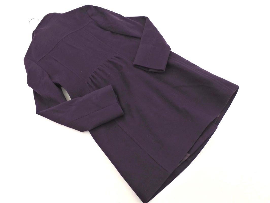 KUMIKYOKU 組曲 ウール混 スタンドカラー コート size2/紫 ◇■ ☆ fjc2 レディース_画像6
