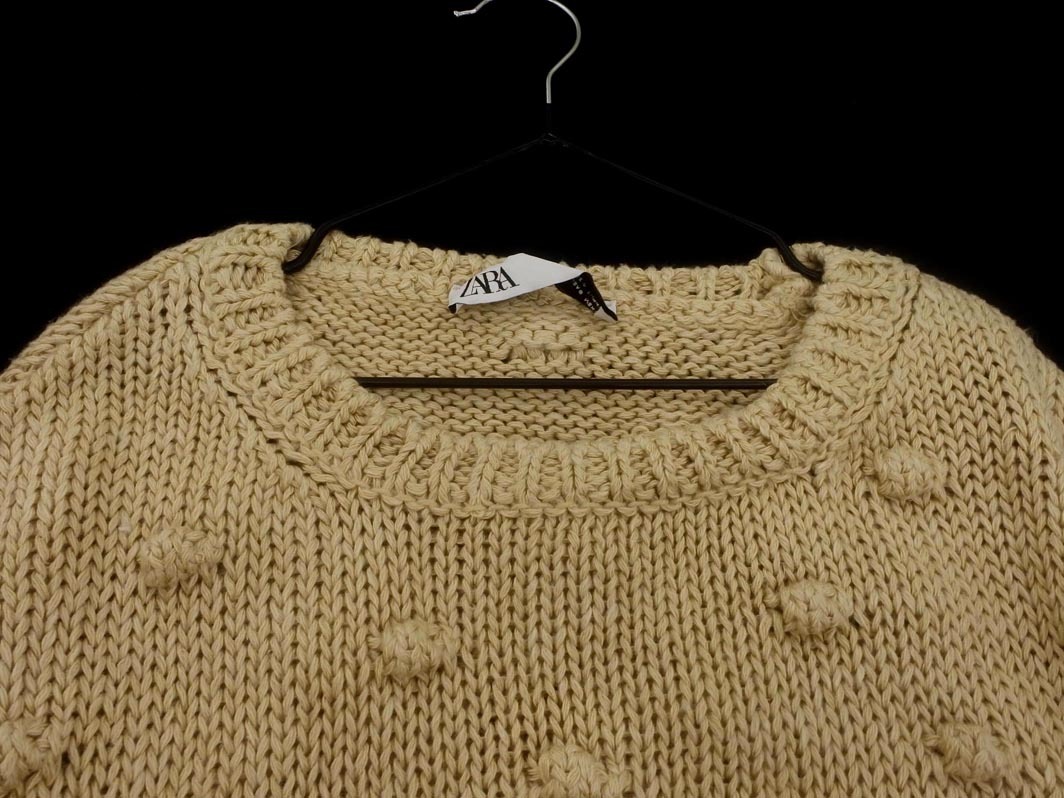ZARA ザラ ニット セーター sizeS/ベージュ ◇■ ☆ fjc2 レディース_画像3