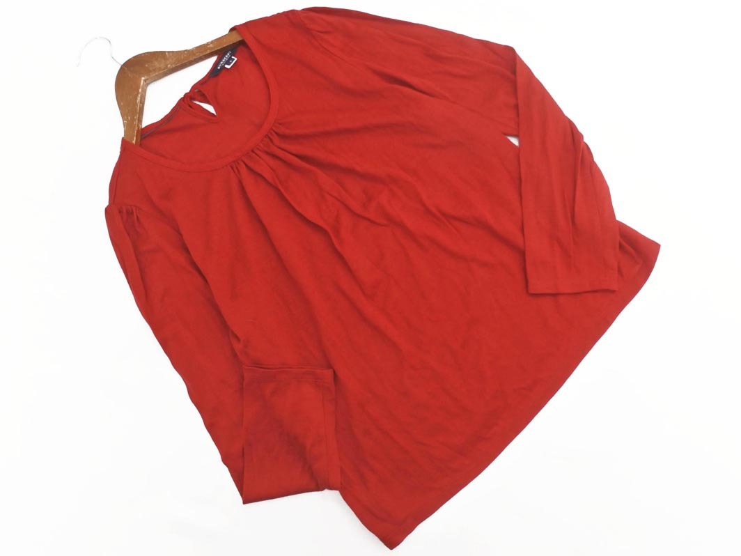 ネコポスOK BURBERRY バーバリー ウール混 カットソー size5/赤 ◇■ ☆ fjc3 レディース_画像1