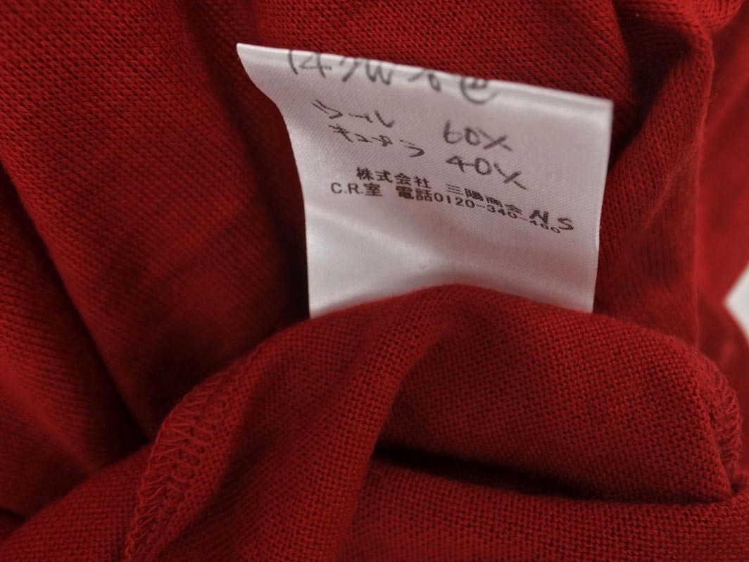 ネコポスOK BURBERRY バーバリー ウール混 カットソー size5/赤 ◇■ ☆ fjc3 レディース_画像6