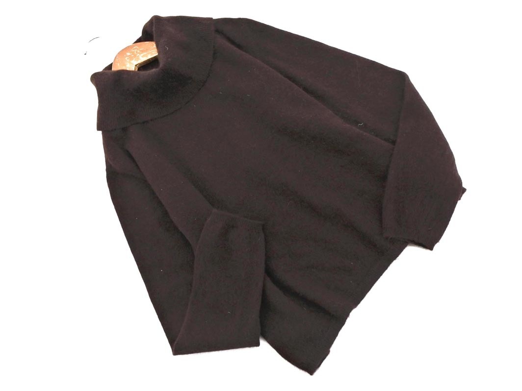 BURBERRY バーバリー アンゴラ混 タートルネック ニット セーター size2/茶 ◇■ ☆ fjc3 レディース_画像1