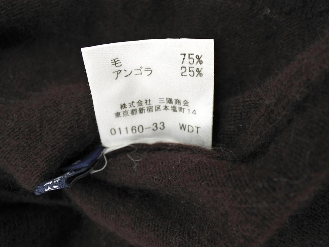 BURBERRY バーバリー アンゴラ混 タートルネック ニット セーター size2/茶 ◇■ ☆ fjc3 レディース_画像4