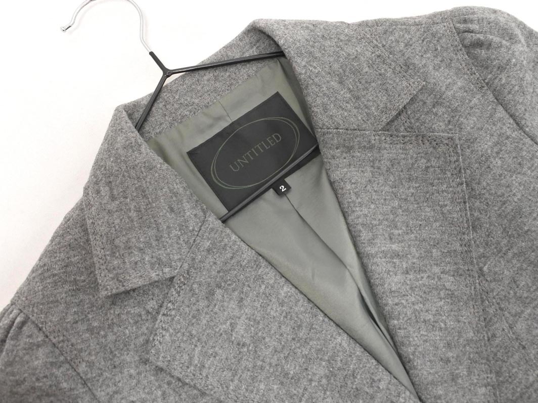 UNTITLED Untitled Anne gola. tailored jacket size2/ серый *# * fjc3 женский 