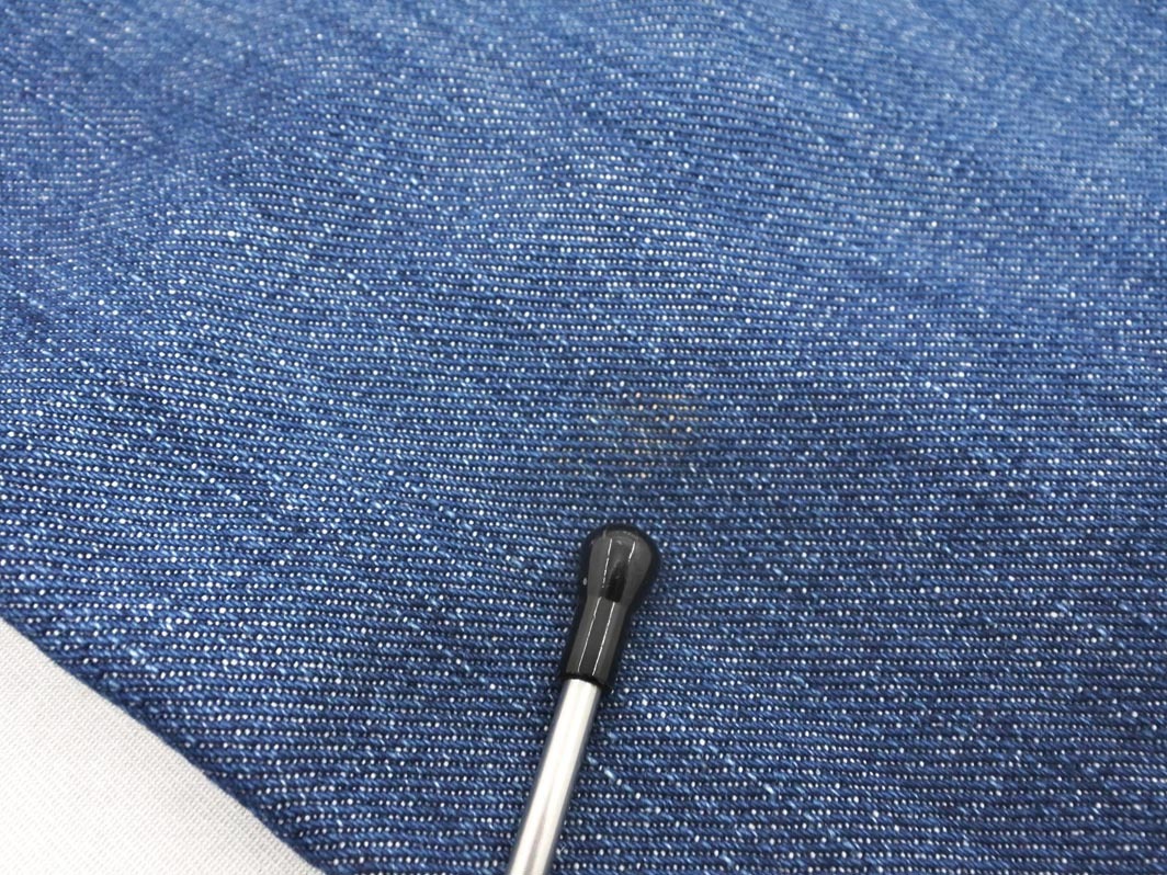 tommy girl トミーガール プリント テーパード デニムパンツ sizeM/青 ■■ ☆ fjc4 レディース_画像4