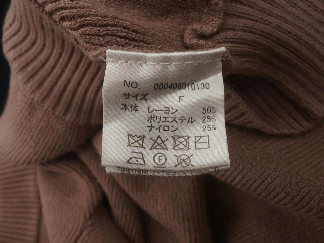 LIP SERVICE リップサービス パールビーズ ニット セーター sizeF/ピンクベージュ ◇■ ☆ fjc4 レディース_画像5