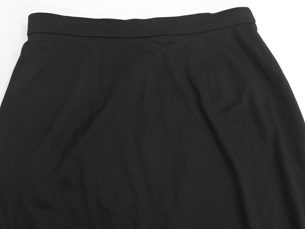 ネコポスOK LEONARD レオナール FASHION ウール100% スカート size73/黒 ◇■ ☆ fjc4 レディース_画像2