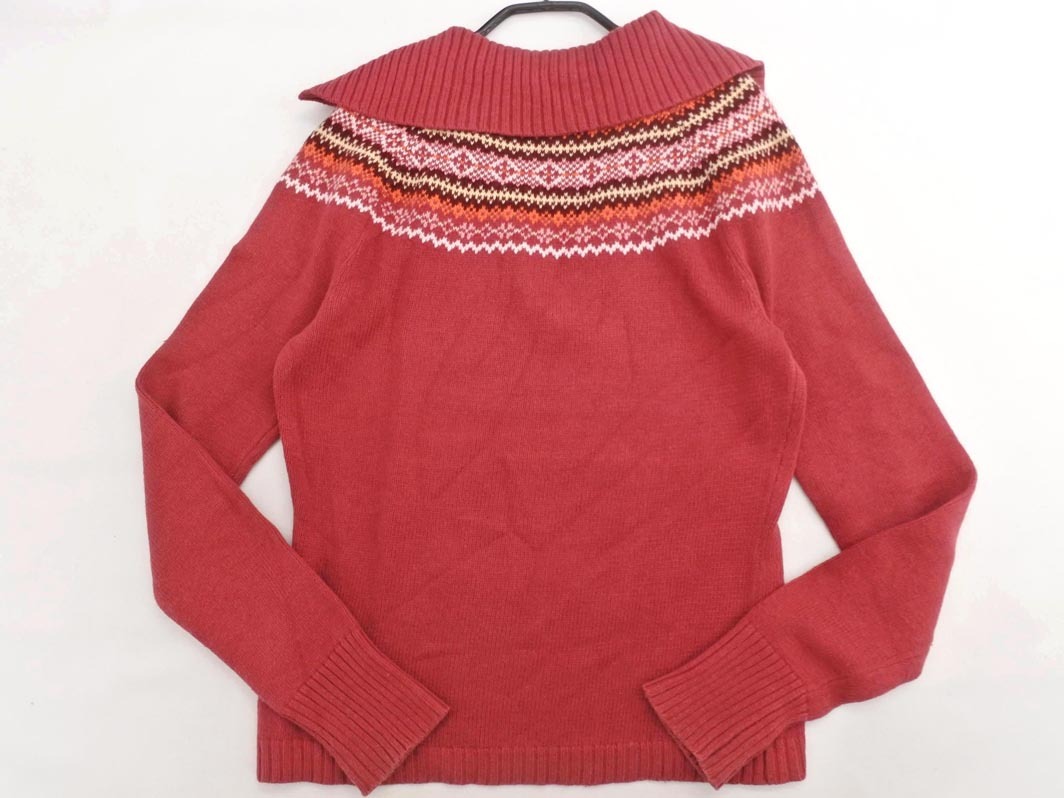 AMERICAN EAGLE アメリカンイーグル フェアアイル柄 Vネック ニット セーター sizeM/赤 ◇■ ☆ fjc3 メンズ_画像4