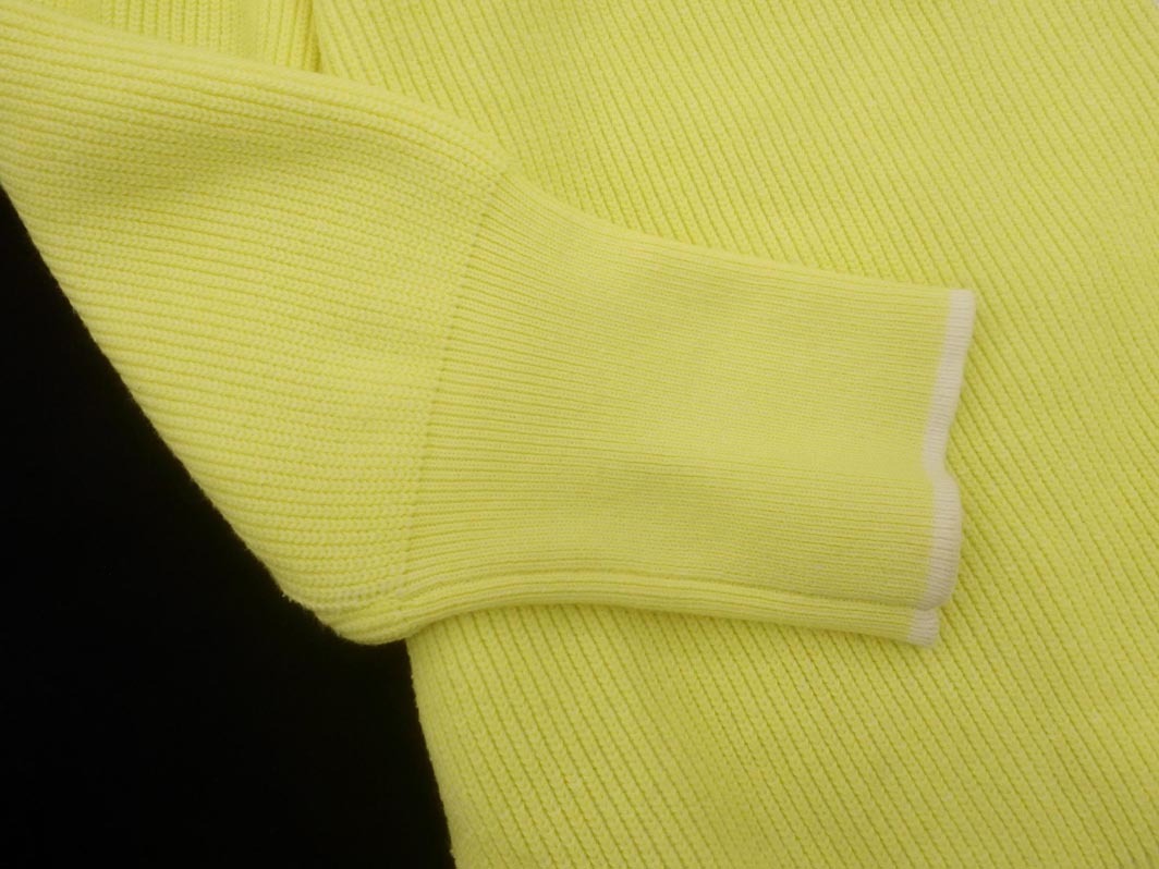 Dessin UNTITLEDte солнечный Untitled V шея вязаный кардиган size2/ желтый *# * fjc3 женский