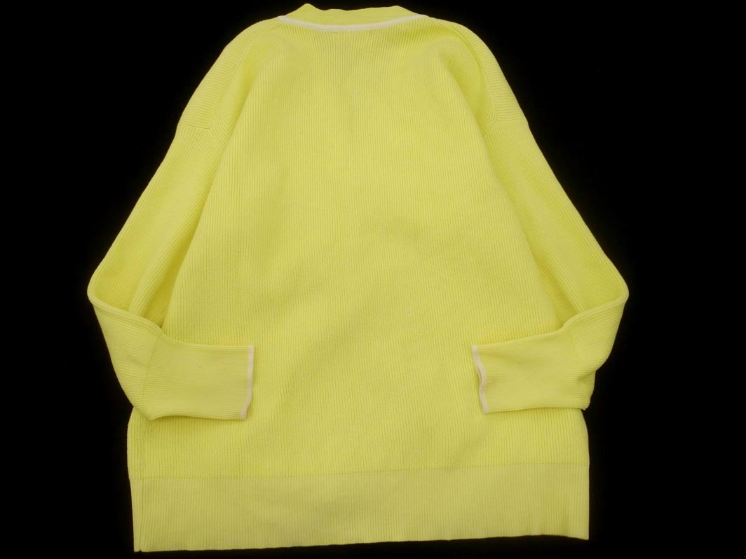 Dessin UNTITLEDte солнечный Untitled V шея вязаный кардиган size2/ желтый *# * fjc3 женский