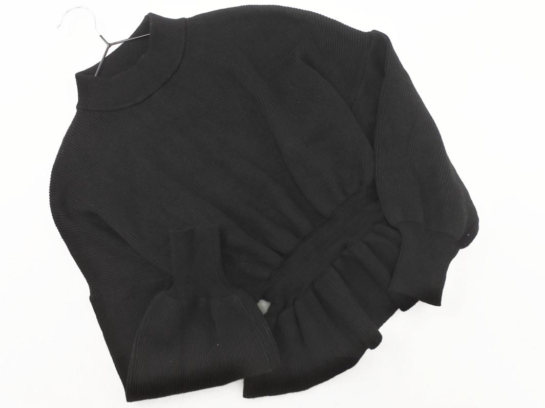 FREE*S MART свободный z mart с высоким воротником вязаный свитер sizeFR/ чёрный *# * fjc3 женский 